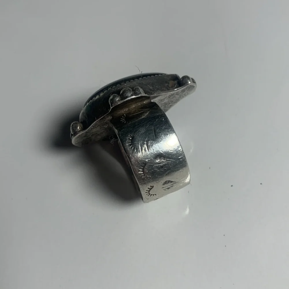 Labradorite vintage 925 silver ring size 6.5 - Picture 4 of 7